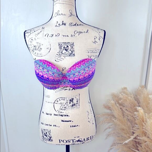Victoria's Secret Where Everywhre Multi-Way Colorful Women's Push-Up Bra 36C - Picture 1 of 8